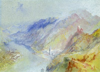 Die Burg Trausnitz mit Blick auf Landshut, ca. 1839 von Joseph Mallord William Turner